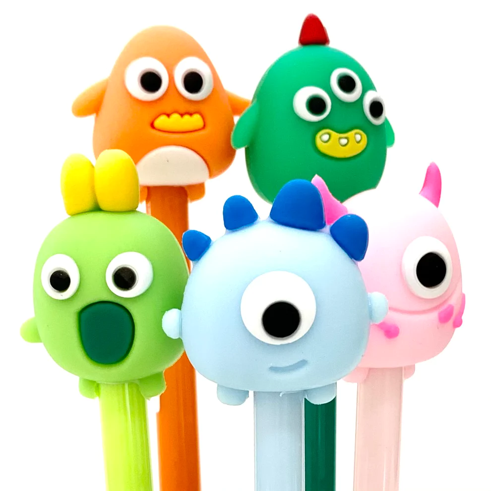 CUTE MONSTER RETRACTABLE GEL PEN