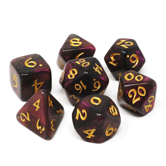 ELESSIA MOONSTONE INKSWELL WITH GOLD DICE SET
