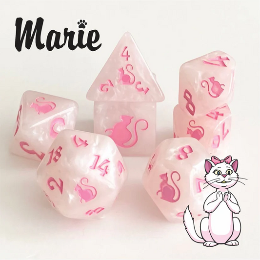 KITTY CLACKS 7 PC DICE SET: MARIE
