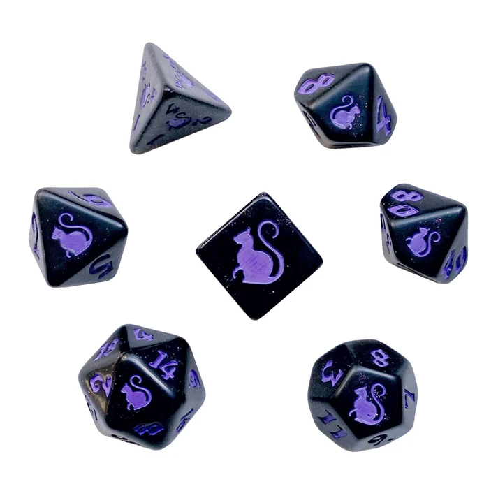 KITTY CLACKS 7 PC DICE SET: MAGIC