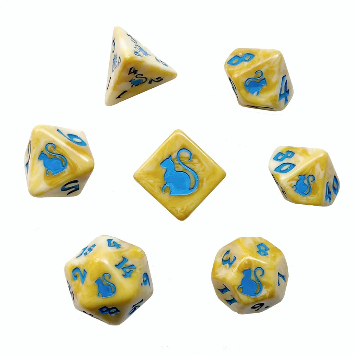 KITTY CLACKS 7 PC DICE SET: YUM-YUM