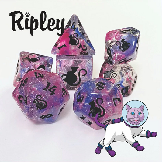 KITTY CLACKS 7 PC DICE SET: RIPLEY