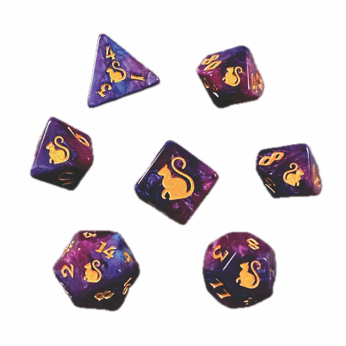 KITTY CLACKS 7 PC DICE SET: FORTUNA