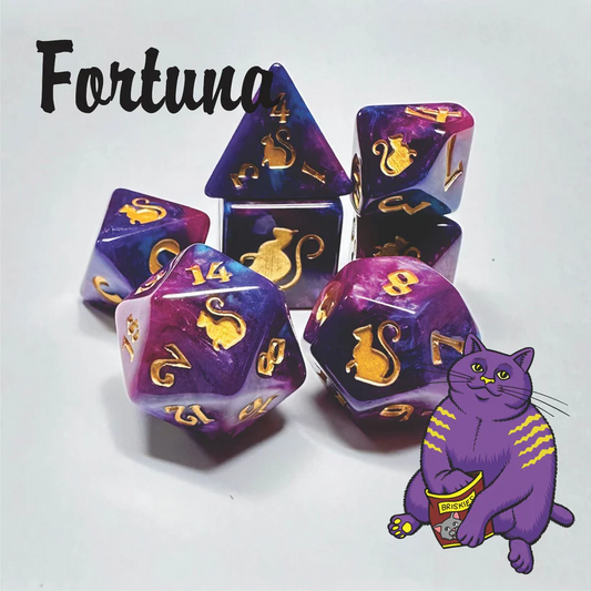 KITTY CLACKS 7 PC DICE SET: FORTUNA