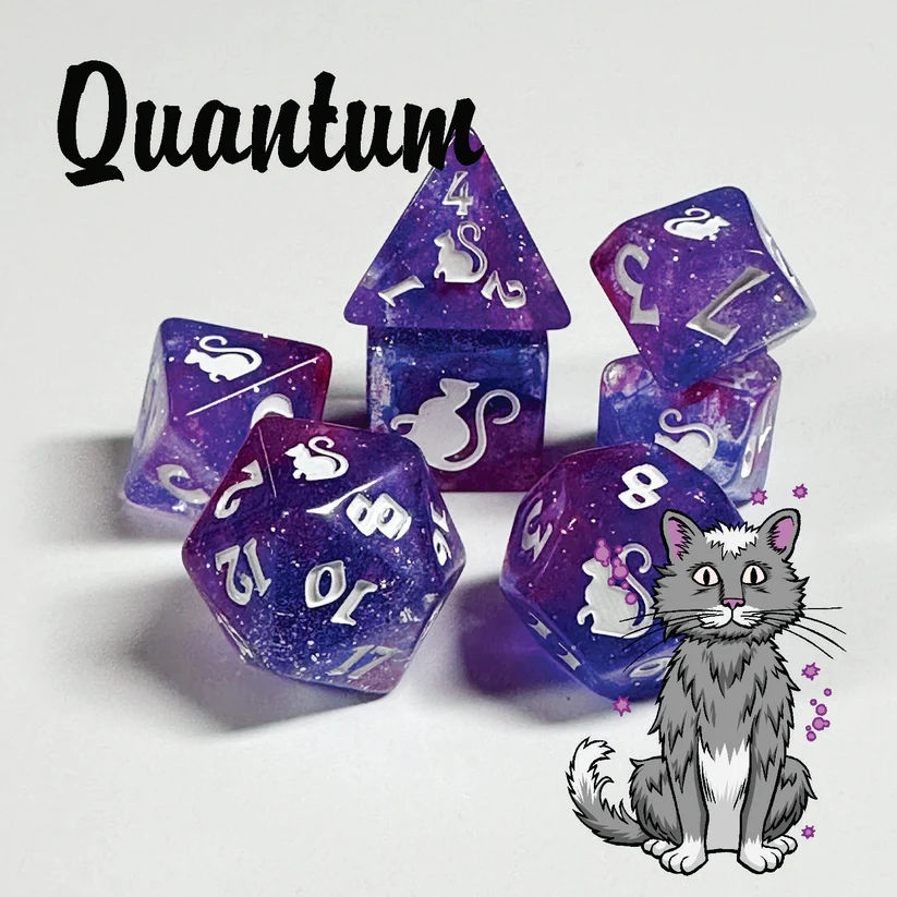 KITTY CLACKS 7 PC DICE SET: QUANTUM