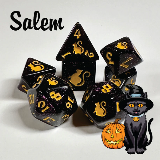 KITTY CLACKS 7 PC DICE SET: SALEM