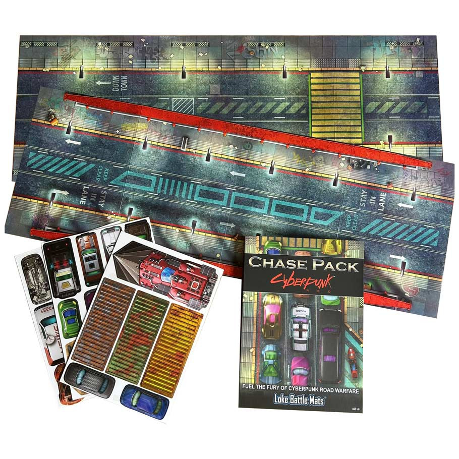 CYBERPUNK CHASE PACK: ROAD MAPS AND VEHICLE TOKENS
