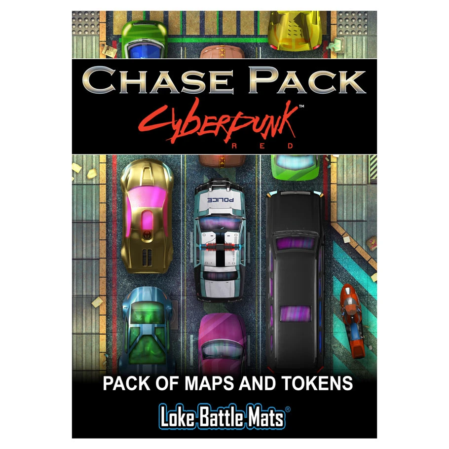 CYBERPUNK CHASE PACK: ROAD MAPS AND VEHICLE TOKENS