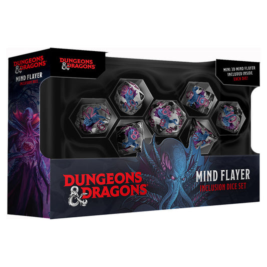 7-SET: D&D: RESIN: MONSTERS: MIND FLAYER INCLUSION DICE