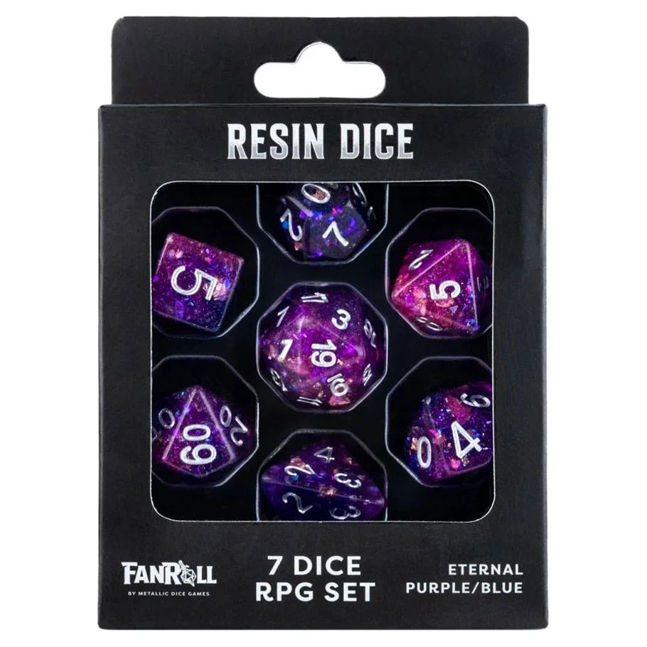FANROLL ETERNAL PURPLE/BLUE POLY DICE SET