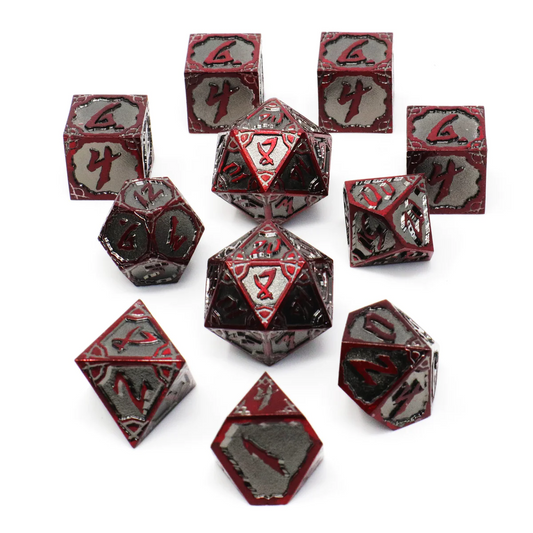 HELLFORGE HEXBREAKER RPG 11PC METAL DICE SET