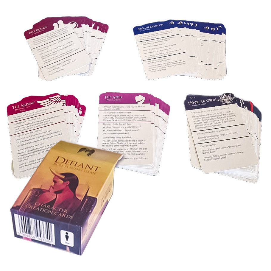 DEFIANT RPG: CHARACTER CREATION CARDS