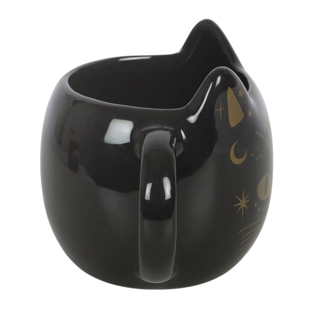 BLACK CAT FACE MUG