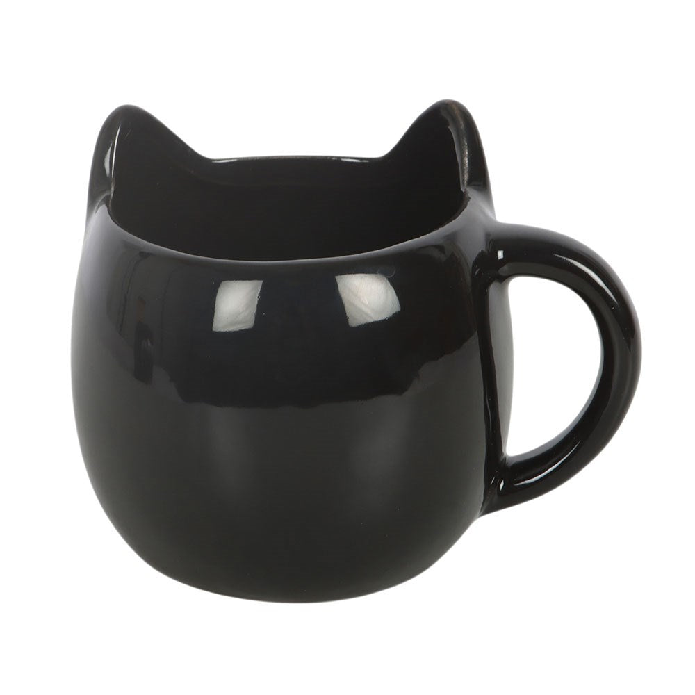 BLACK CAT FACE MUG