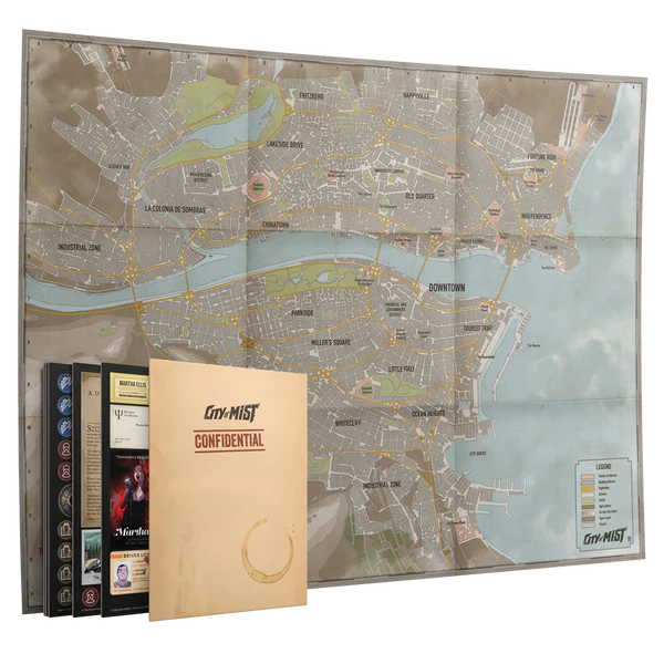 CITY OF MIST: CRIME BOARD CITY MAP