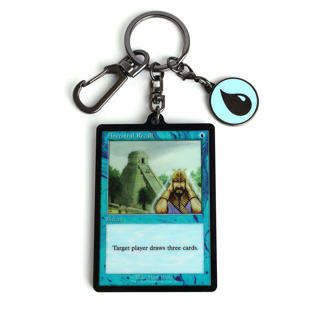 MAGIC THE GATHERING ANCESTRAL RECALL CARD KEYCHAIN
