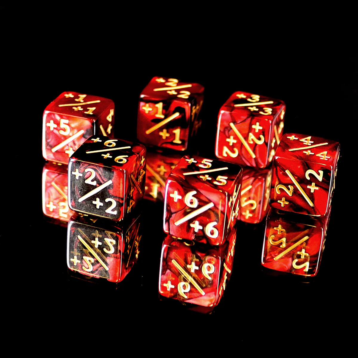 POSITIVE 6PC COUNTER SET - RED/BLACK