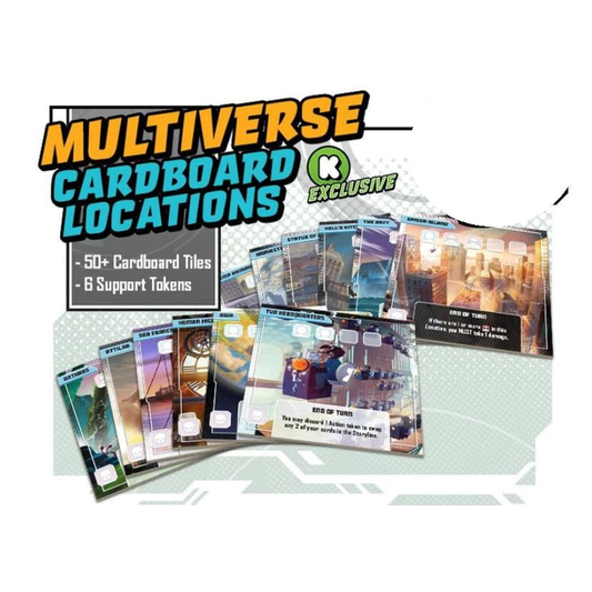 MARVEL UNITED MULTIVERSE CARDBOARD LOCATIONS KICKSTARTER EXCLUSIVE