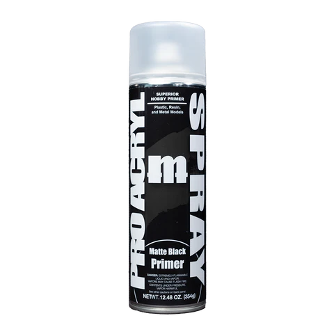 PRO ACRYL MATTE BLACK SPRAY PRIMER