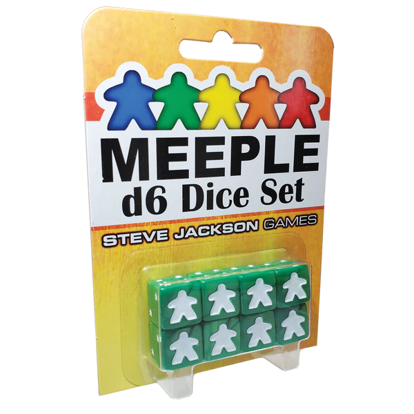 MEEPLE GREEN D6 DICE SET