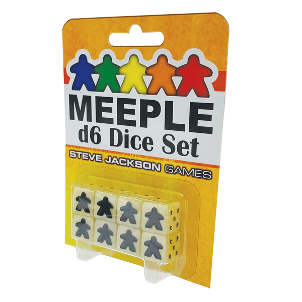 MEEPLE WHITE D6 DICE SET