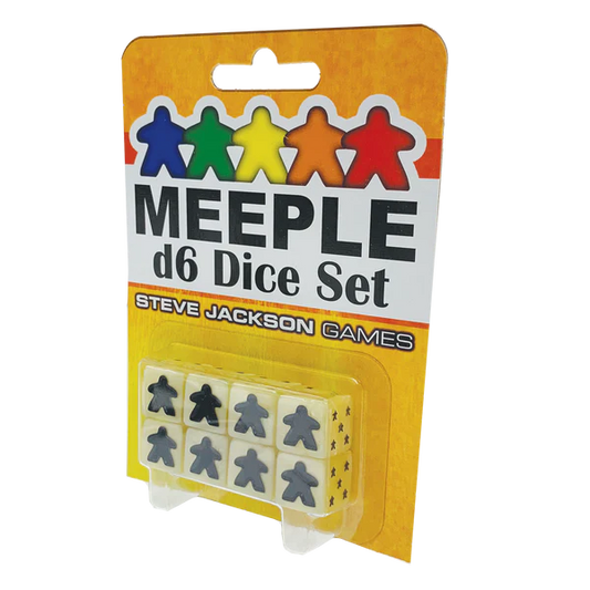 MEEPLE WHITE D6 DICE SET
