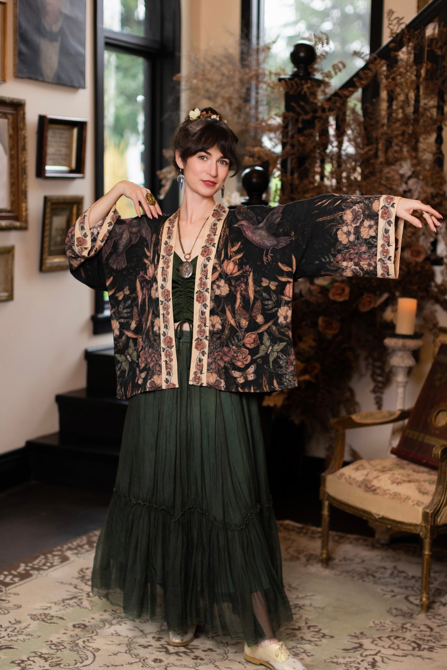 MOMENTO MORI PIXIE DUSTER CROP KIMONO BY MARKET OF STARS