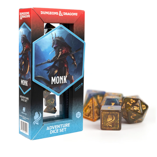 D&D ADVENTURE DICE: MONK BLUE/GOLD