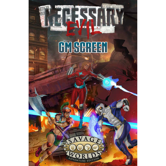 SAVAGE WORLDS: NECESSARY EVIL GM SCREEN & ADVENTURE
