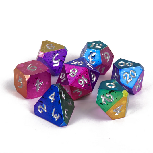 NEBULA RAINBOW 7PC RPG DICE SET
