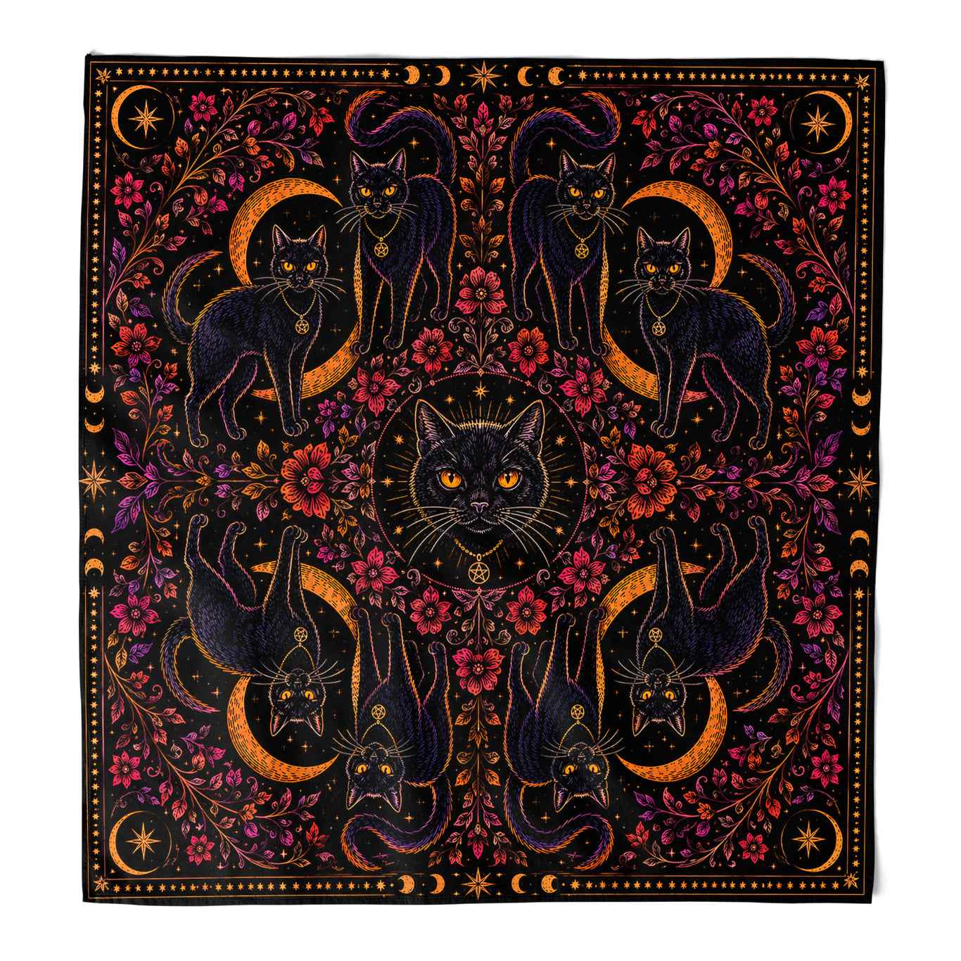 NINE LIVES BLACK CAT BANDANA