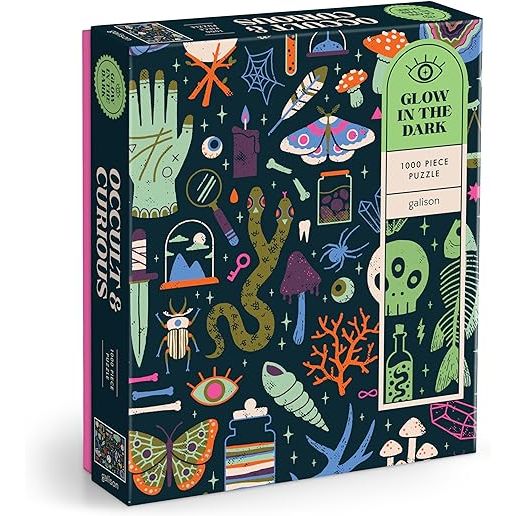 OCCULT & CURIOUS 1000PC PUZZLE GLOWS IN THE DARK!