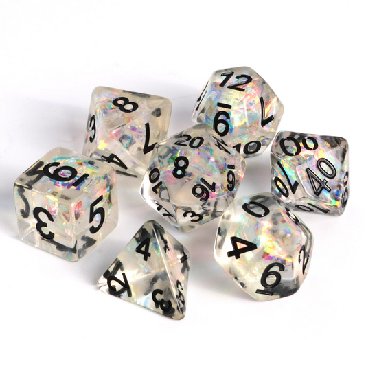 SHEER FROST 7PC POLY DICE SET