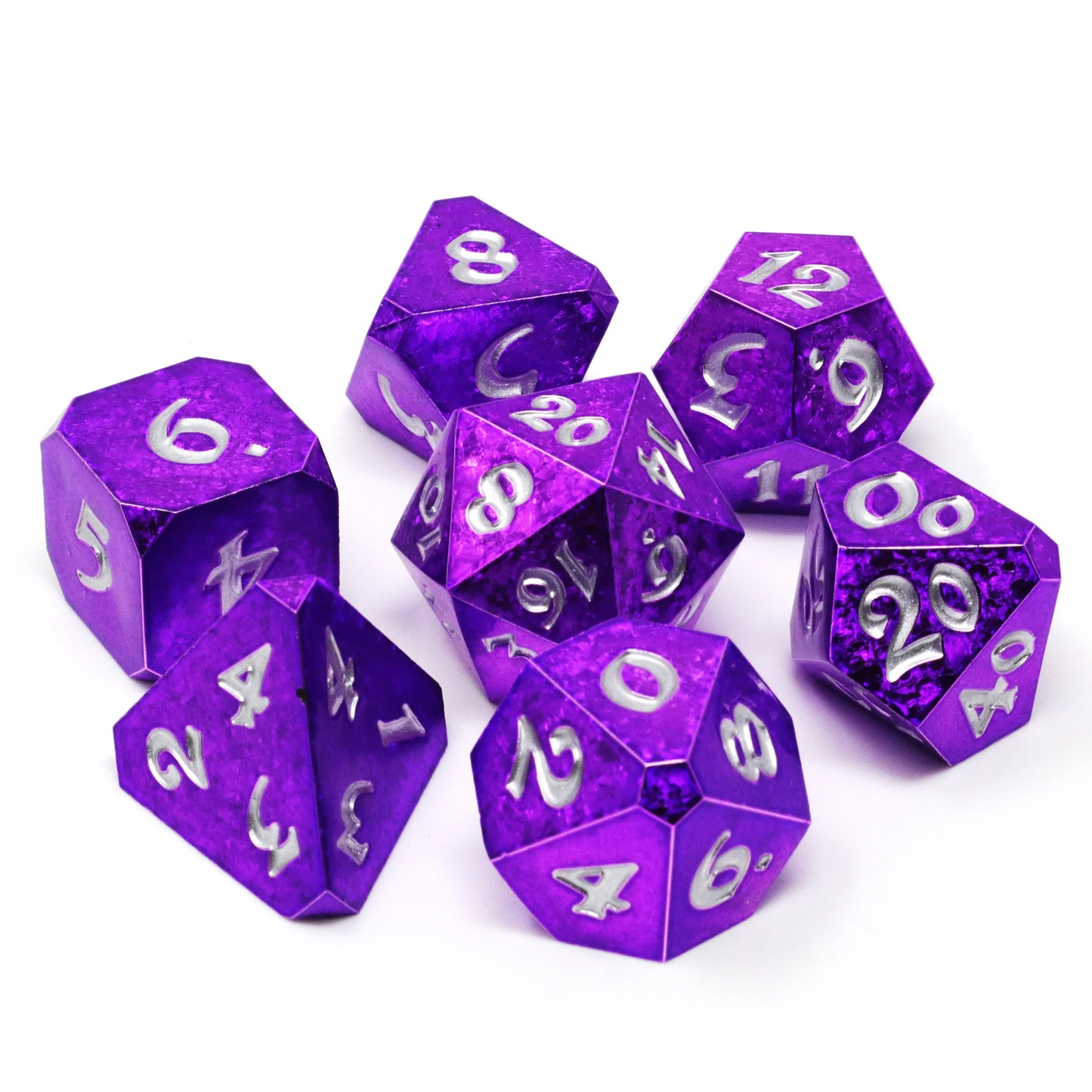 VOIDREAVER W/ SILVER 7PC RPG DICE SET