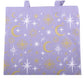 PURPLE CELESTIAL PRINT TOTE BAG