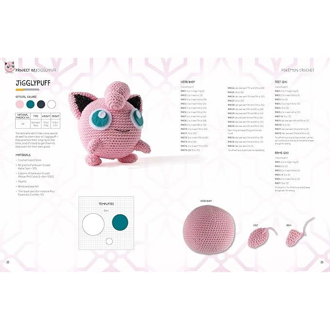 POKEMON CROCHET: BRING YOUR FAVORITE POKEMON TO LLIFE WITH 20 CUTE CROCHET PATTERNS BY SABRINA SOMERS