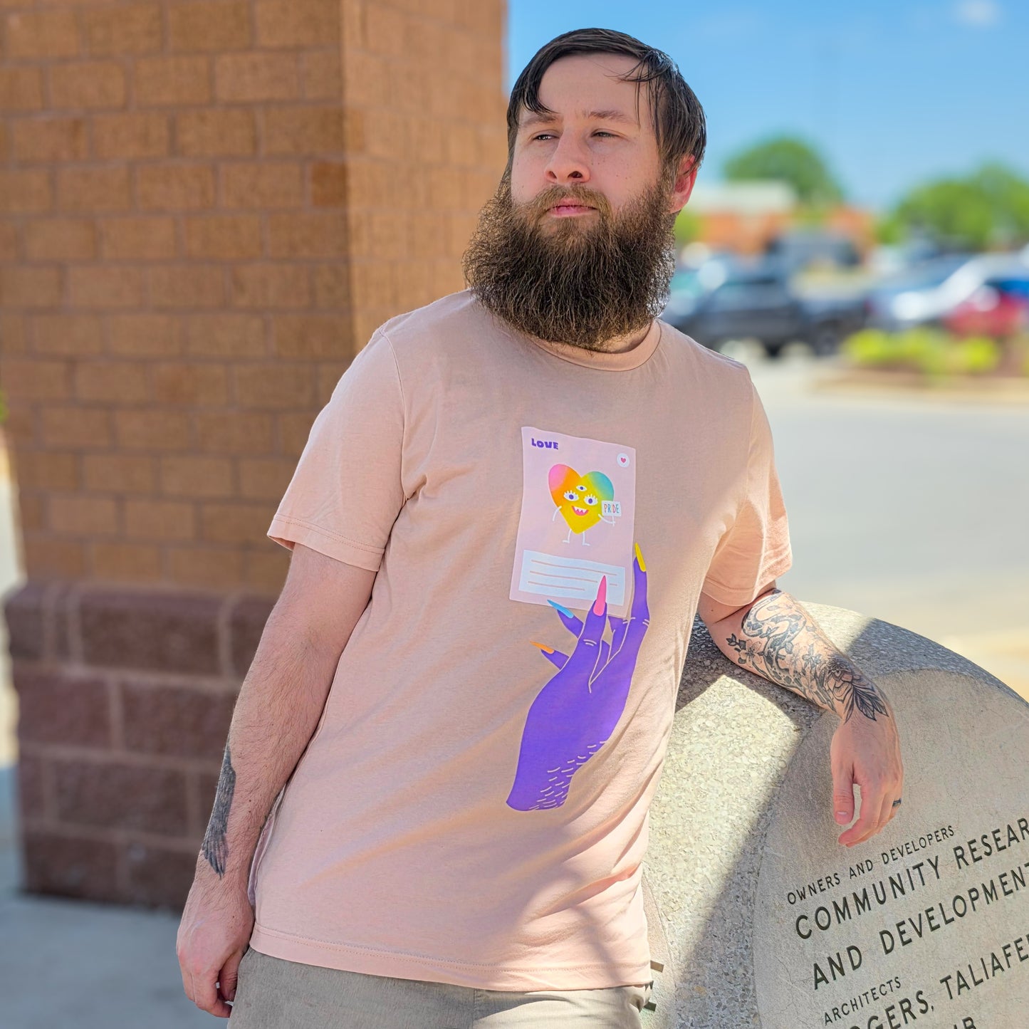 PRIDE CARD TEE (PEACH)