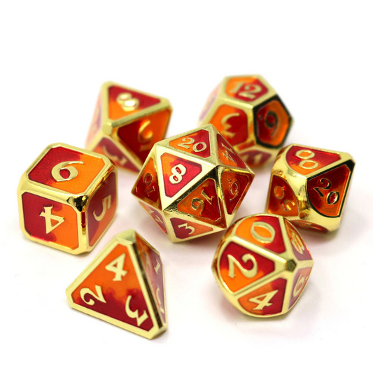 MYTHICA SPELLBINDER PHOENIX RPG 7PC METAL DICE SET