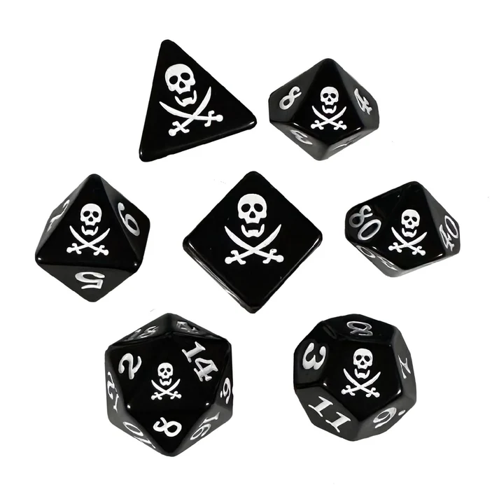 POLY DICE SET 7PC PIRATES