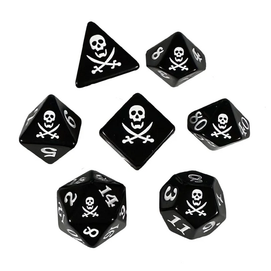 POLY DICE SET 7PC PIRATES