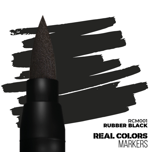 REAL COLORS ACRYLIC PAINT MARKER RUBBER BLACK