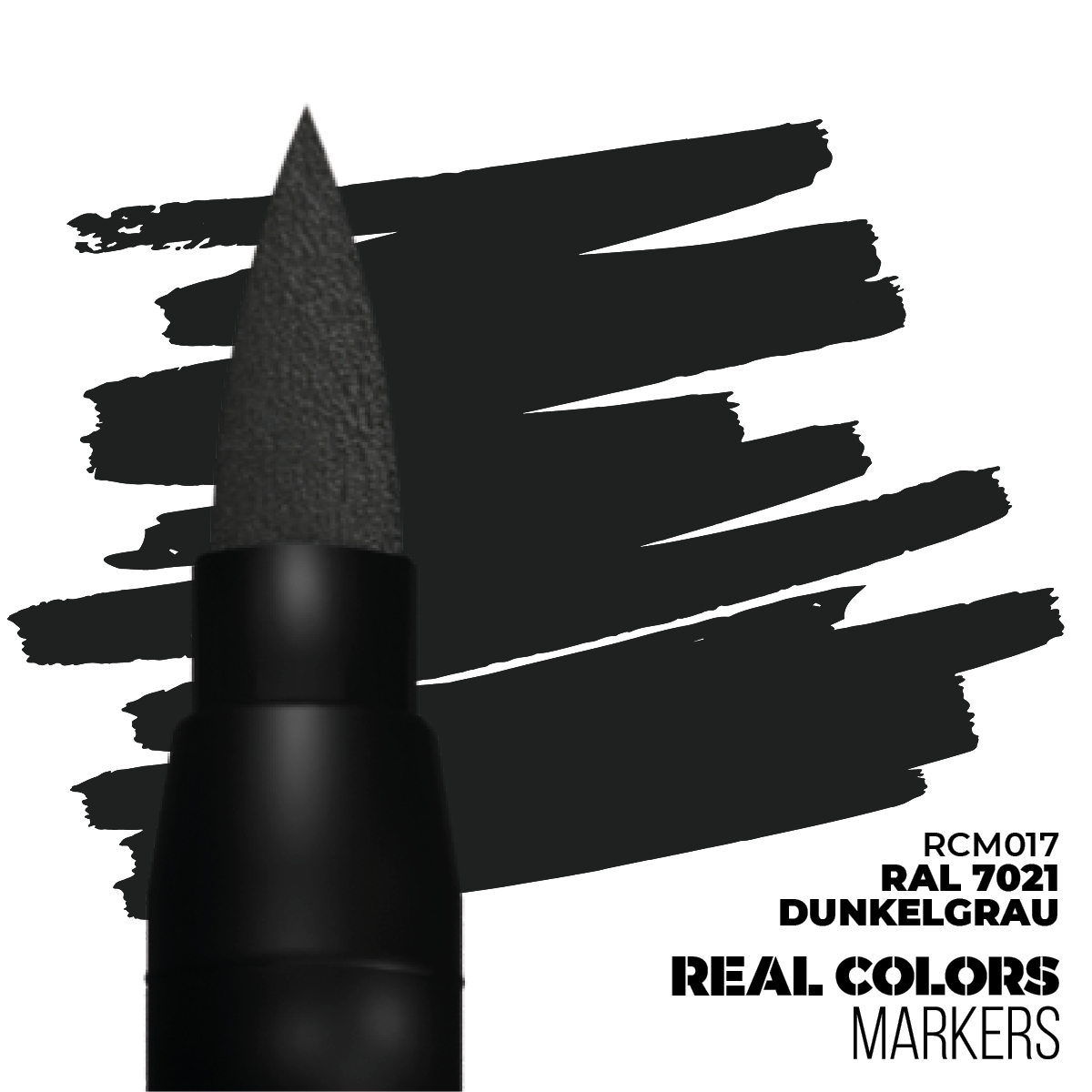 REAL COLORS ACRYLIC PAINT MARKER DARK GRAY RAL7021