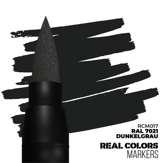 REAL COLORS ACRYLIC PAINT MARKER DARK GRAY RAL7021
