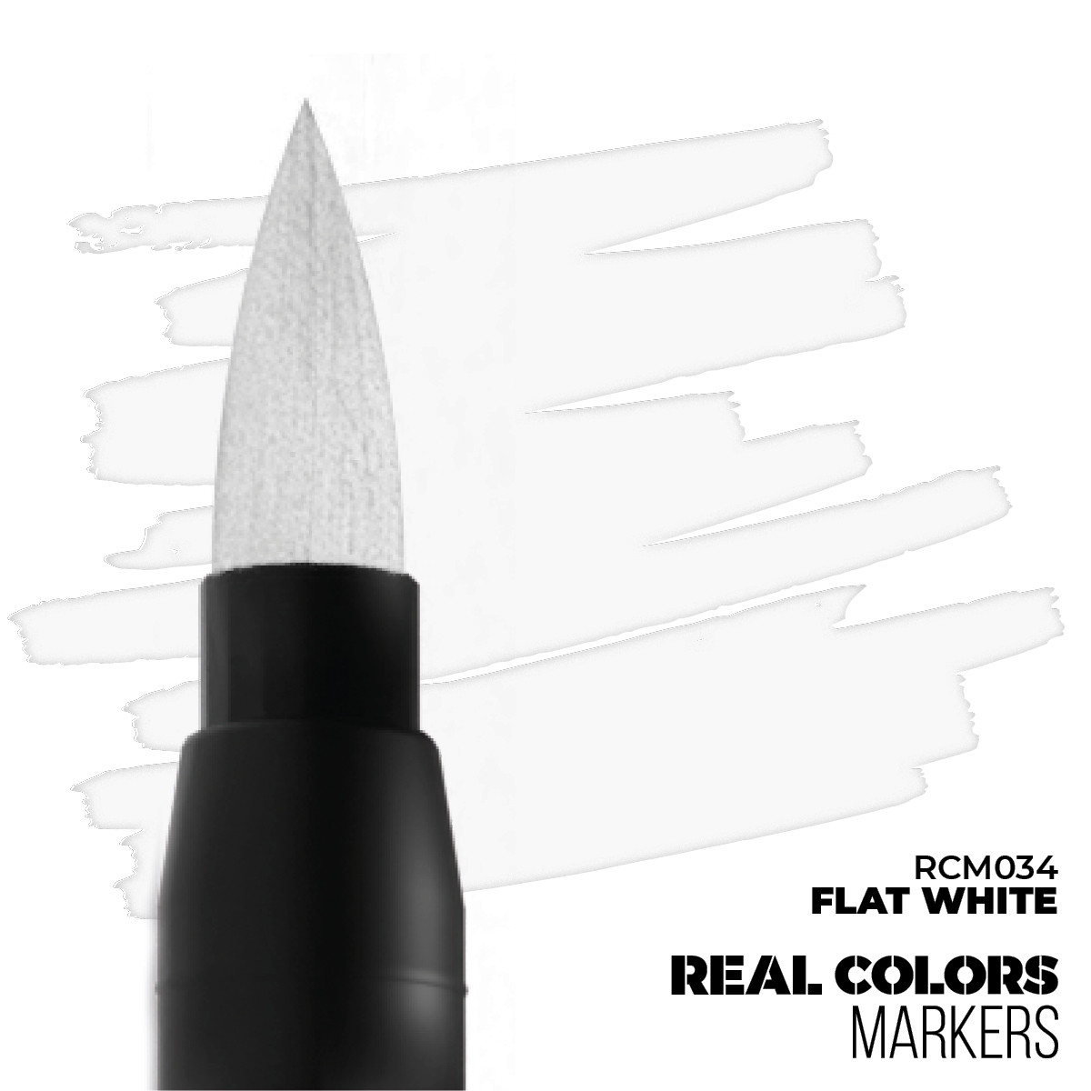 REAL COLORS ACRYLIC PAINT MARKER FLAT WHITE