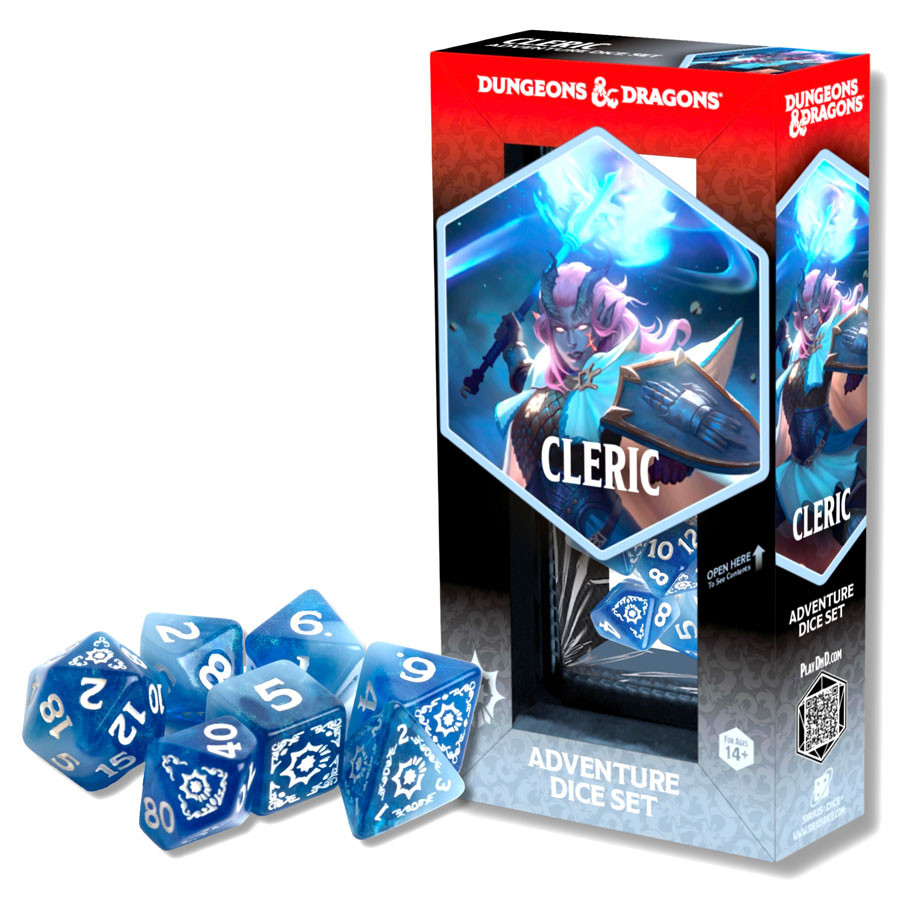 D&D ADVENTURE DICE CLERIC BLUE/WHITE