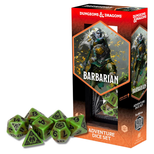 D&D ADVENTURE DICE BARBARIAN GREEN/BROWN