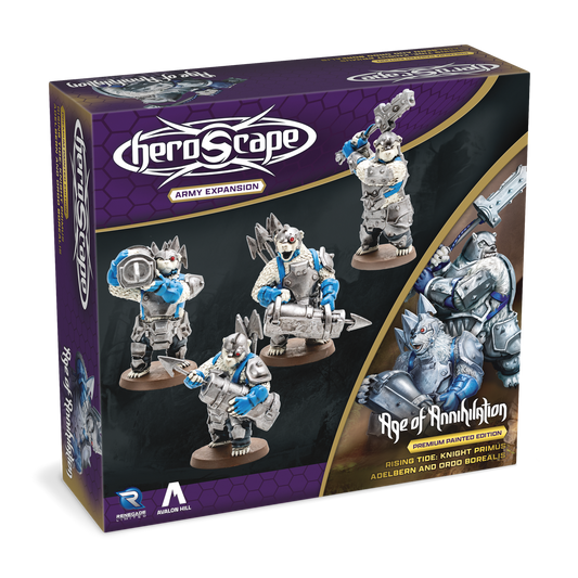 HEROSCAPE RISING TIDE - KNIGHT PRIMUS ADELBERN & ORDO BOREALIS PREMIUM PAINTED EDITION
