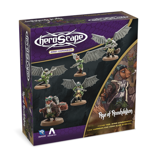 HEROSCAPE RISING TIDE - WING COMMANDER TUCK HARRIGAN & VORID GLIDESTRIKERS