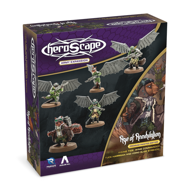 HEROSCAPE RISING TIDE - WING COMMANDER TUCK HARRIGAN & VORID GLIDESTRIKERS PREMIUM PAINTED EDITION