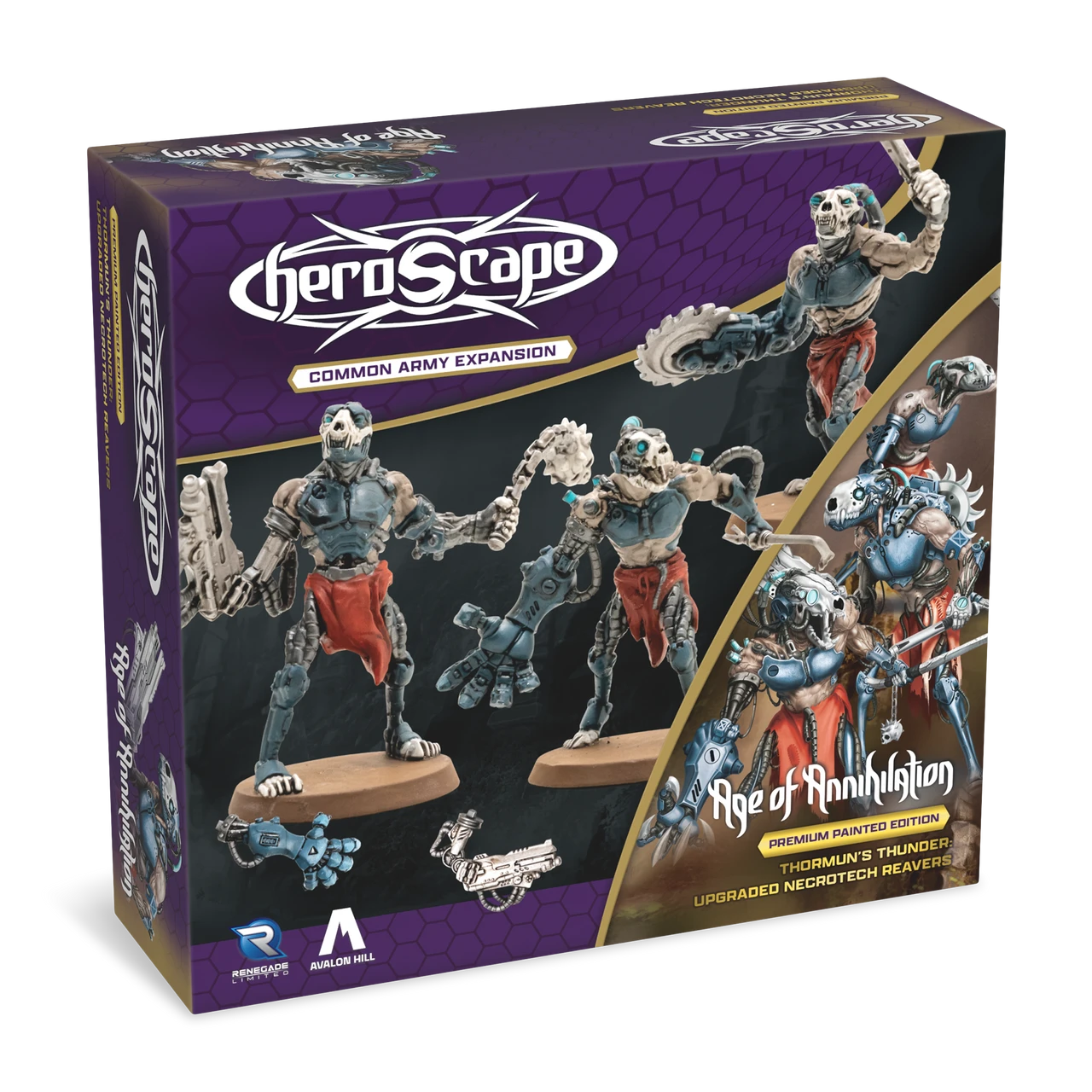 HEROSCAPE THORMUN'S THUNDER PREMIUM PAINTED EDITION UPGRADED NECROTECH REAVERS